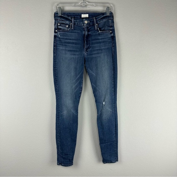 Mother Denim Dark Wash Getalongs High Waisted Looker Skinny Jeans Size 27 - Picture 1 of 9